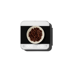 Acaia pearl scale used to weigh coffee beans.