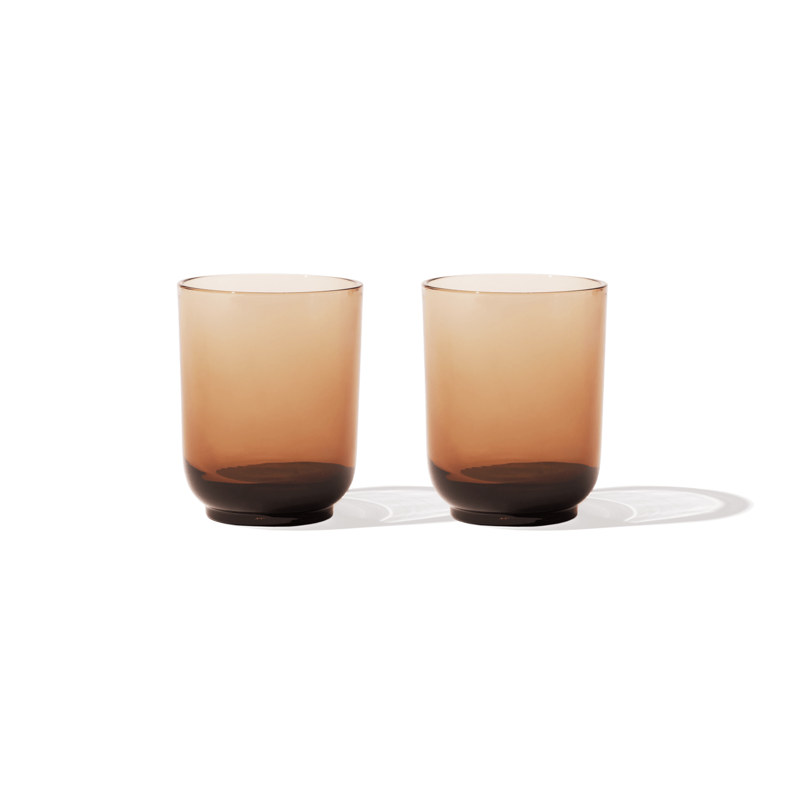 fellow amber pirch latte glass set