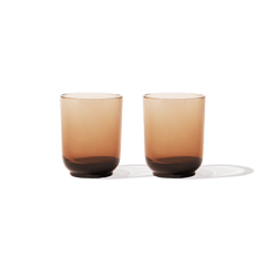 fellow amber pirch latte glass set