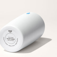 Bottom of the Miir Commuter Cup displaying the give code.