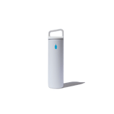 Miir Climate+ in white with Blue Bottle logo