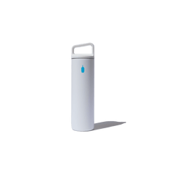 Miir Climate+ in white with Blue Bottle logo