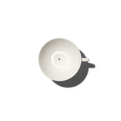 Top view of the Blue Bottle Dripper showcasing the ridges.