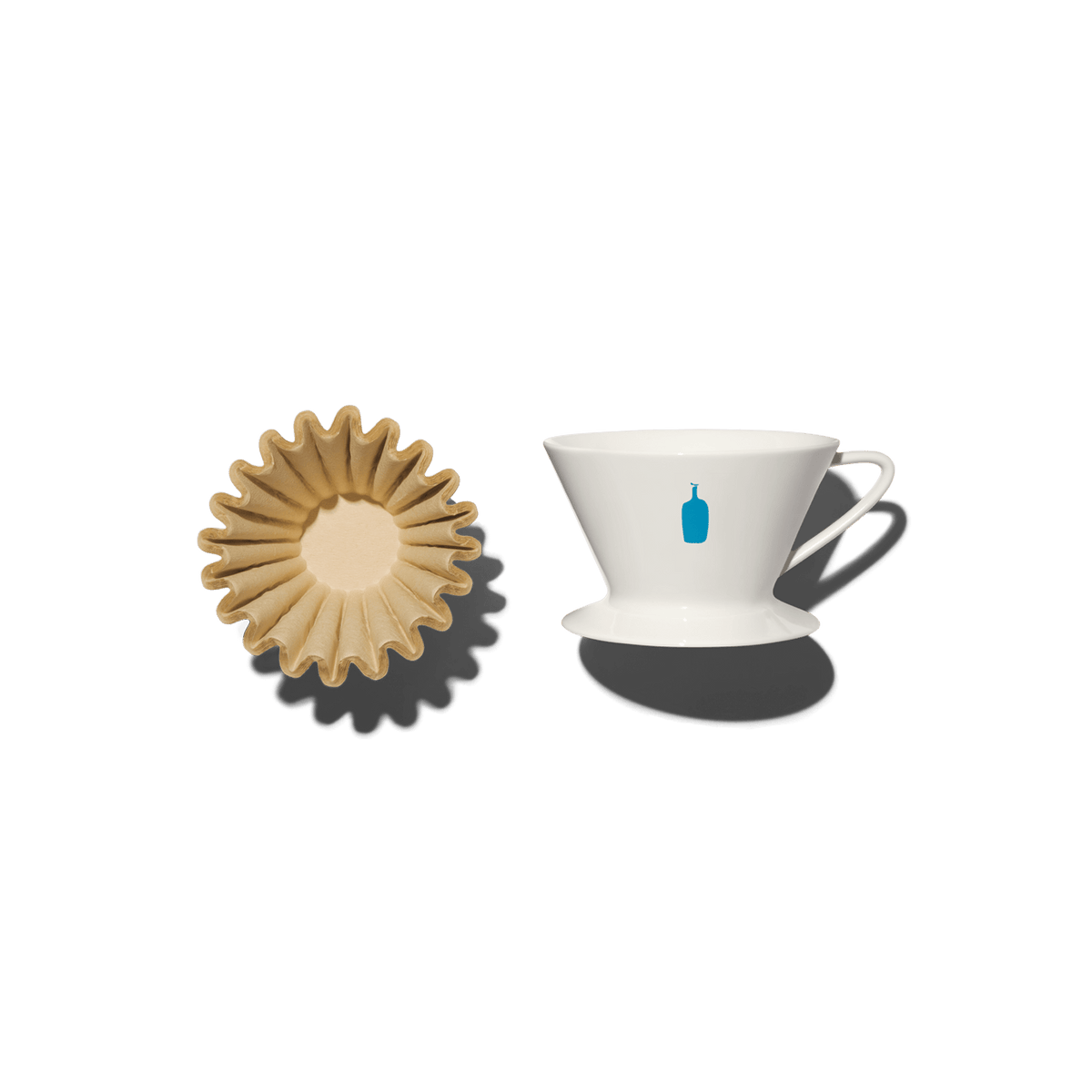 Blue Bottle Coffee Dripper with Blue Bottle Coffee Filters