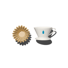 Blue Bottle Coffee Dripper with Blue Bottle Coffee Filters