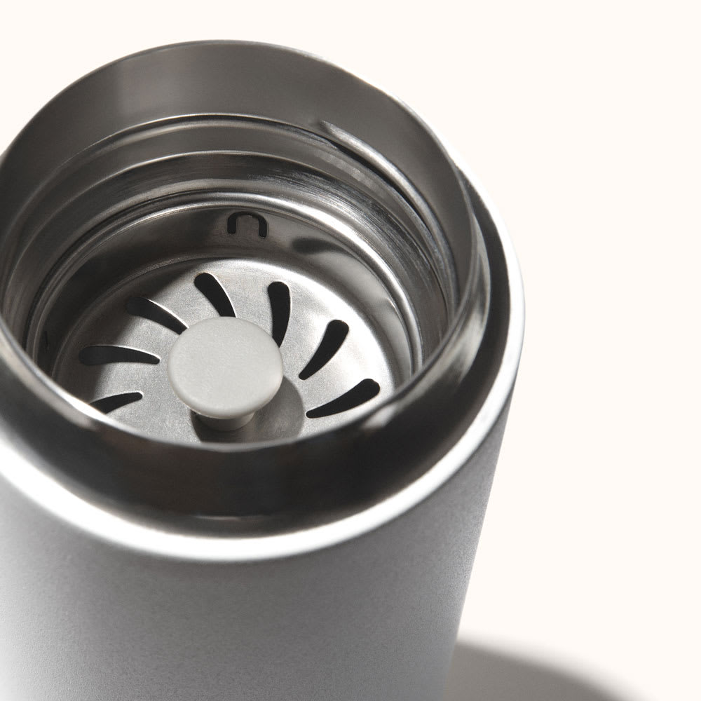 Detailed view of the carter move mug without lid