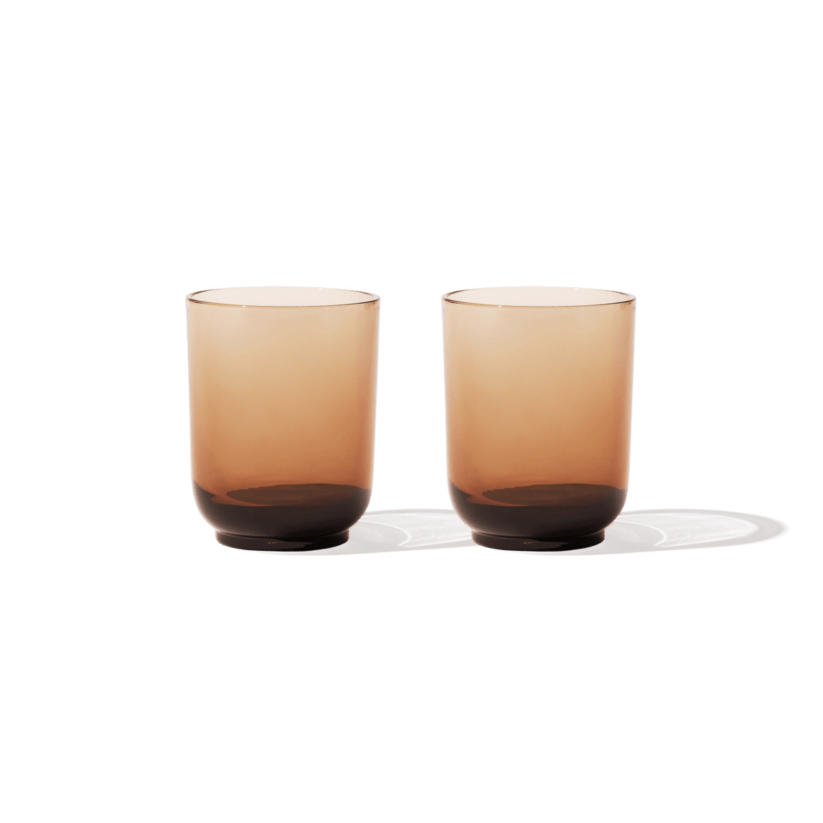 fellow amber pirch latte glass set