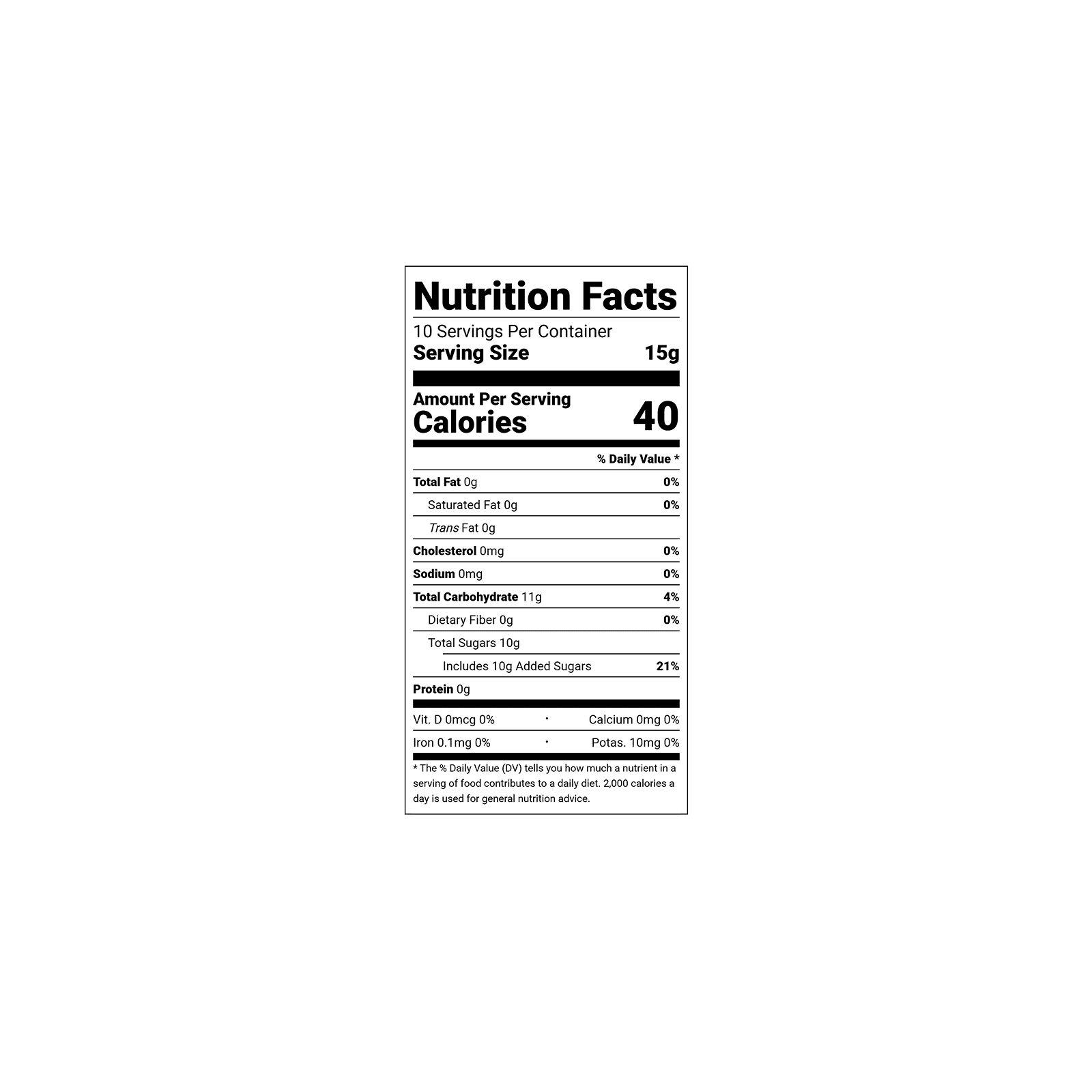 nutrition facts